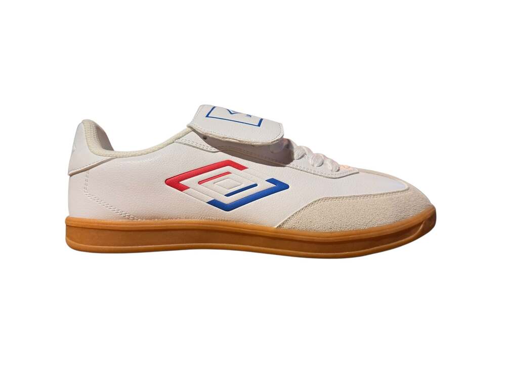 Umbro TX Sz 10.5 White Red Soccer Sneakers Low Laces Mens Shoes